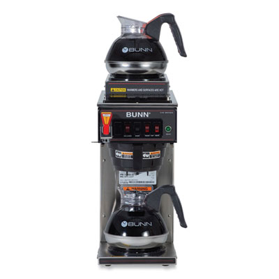 BUNN CWTF15-3 12 Cup Automatic Coffee Brewer, Gray/Stainless Steel (BUN129500213) BUN129500213