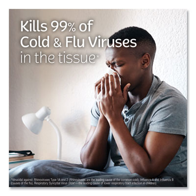 Anti-Viral Facial Tissue, 3-Ply, White, 55 Sheets/Box, 27 Boxes/Carton