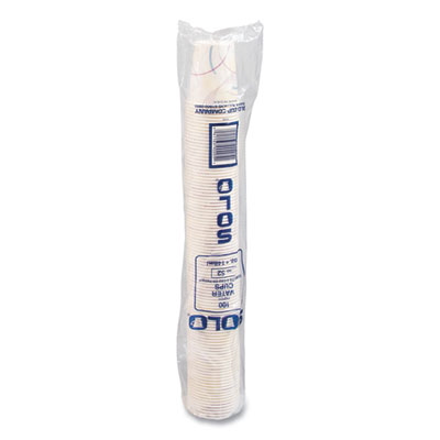 Paper Water Cups, 5 oz, Meridian Design, 100/Sleeve, 25 Sleeves/Carton