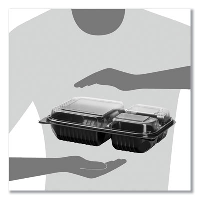 CONTAINER,HOT,HINGED,BK