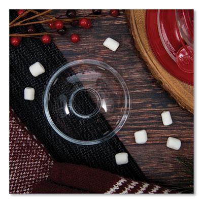 Ultra Clear Dome Cold Cup Lids, Fits 16 oz to 24 oz Cold Cups, Plastic, Clear, 100/Pack