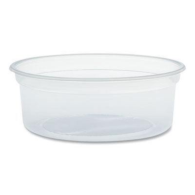 Dart MicroGourmet Food Container, 8 oz, 4.1" Diameter x 1.14" h, Clear, Plastic, 500/Carton (DCCMN80100) DCCMN80100