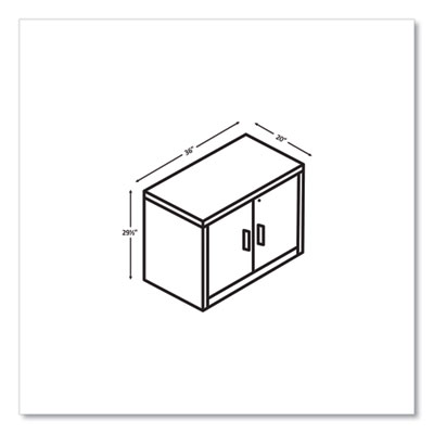 10500 Series Storage Cabinet with Doors, Two Shelves, 36