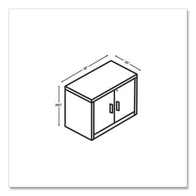 10500 Series Storage Cabinet with Doors, Two Shelves, 36