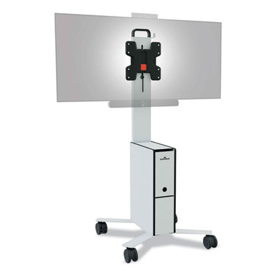 Mobile TV Cart COWORKSATION, Engineered Wood, 3 Shelves, Supports 40 lb, 22.5