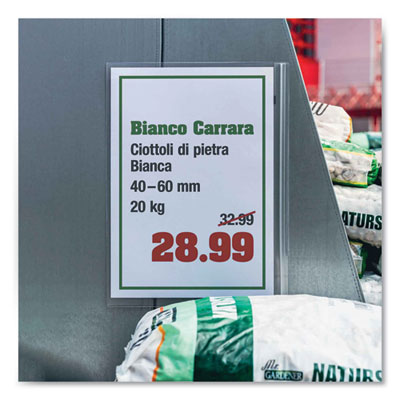 Magnetic Water-Resistant Sign Holder, 11 x 17, Clear Frame, 5/Pack