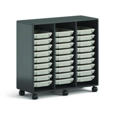 Class-ifi Tote Storage Cabinet, Three-Wide, 46.63
