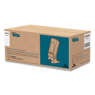 Tandem Stand/Wall Napkin Dispenser, 9.06 x 12.4 x 20.28, Gray