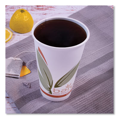 Bare Eco-Forward Recycled Content PCF Paper Hot Cups, 16 oz, Green/White/Beige, 1,000/Carton