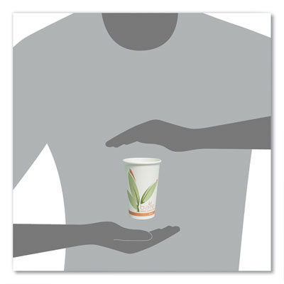 Bare Eco-Forward Recycled Content PCF Paper Hot Cups, 16 oz, Green/White/Beige, 1,000/Carton