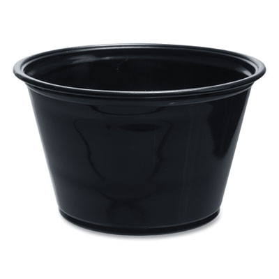 Dart Conex Complements Portion/Medicine Cups, 4 oz, Plastic, Black, 125/Bag, 20 Bags/Carton (DCC400PCBLK) DCC400PCBLK