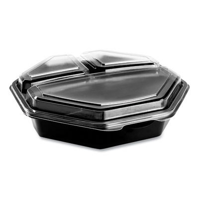 SOLO® OctaView Hinged-Lid Cold Food Containers