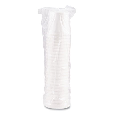 Flexstyle Double Poly Paper Containers, 16 oz, White, Paper, 25/Pack, 20 Packs/Carton