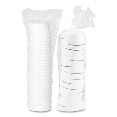 Flexstyle Double Poly Food Combo Packs, 8 oz, White, Paper, 25/Pack, 10 Packs/Carton