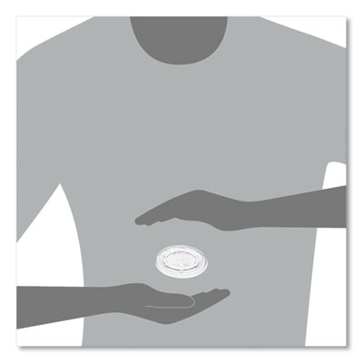 Straw-Slot Cold Cup Lids, Fits 7 Oz Plastic Cups, Clear, 125/sleeve, 20 Sleeves/carton