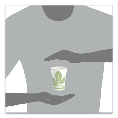 Bare Eco-Forward Paper Cold Cups, 9 oz, Green/White, 100/Sleeve, 20 Sleeves/Carton