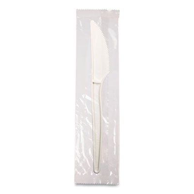 EcoSense Renewable Plant Starch Cutlery, Individually Wrapped, Knife, 7