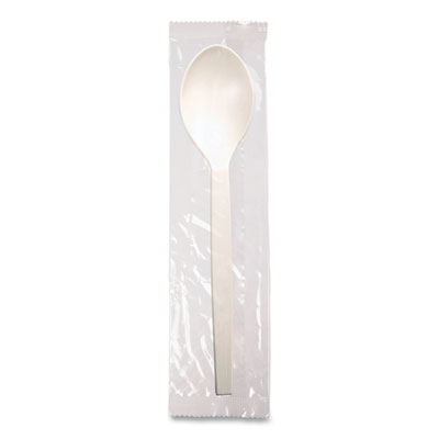 EcoSense Renewable Plant Starch Cutlery, Individually Wrapped, Spoon, 7
