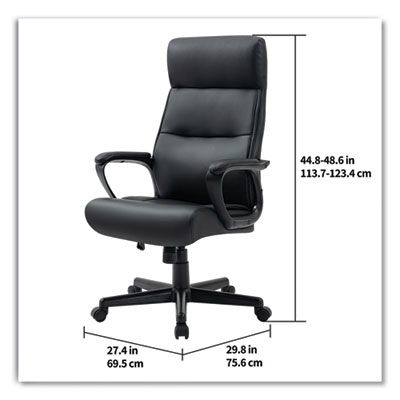 Alera Oxnam Series High-Back Task Chair, Supports Up to 275 lbs, 17.56