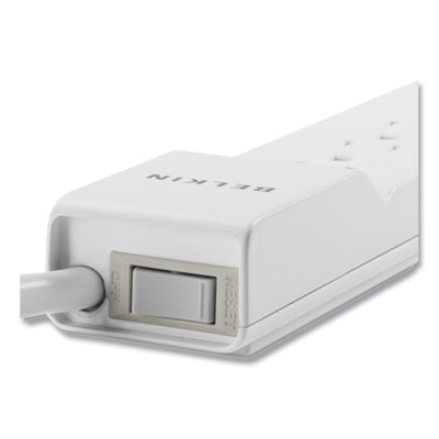 Home/Office Surge Protector, 6 AC Outlets, 6 ft Cord, 720 J, White BLKBE10600006CM