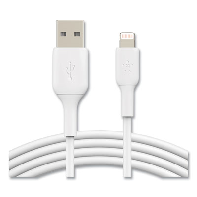 BOOST CHARGE Apple Lightning to USB-A ChargeSync Cable, 9.8 ft, White BLKCAA001BT3MWH