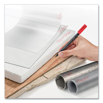 Lumocolor Porous Point Pen, Stick, Extra-Fine 0.4 mm, Assorted Ink and Barrel Colors, 4/Pack