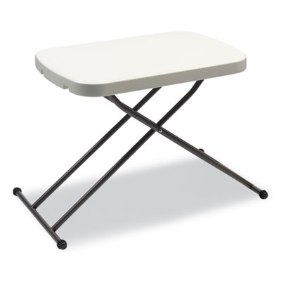 Height-Adjustable Personal Folding Table, Rectangular, 25.6