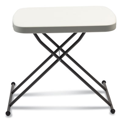 Height-Adjustable Personal Folding Table, Rectangular, 25.6
