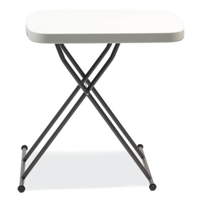 Height-Adjustable Personal Folding Table, Rectangular, 25.6
