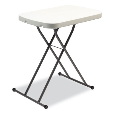 Height-Adjustable Personal Folding Table, Rectangular, 25.6