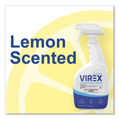 Virex All-Purpose Disinfectant Cleaner, Citrus Scent, 32 Oz Spray Bottle, 8/carton