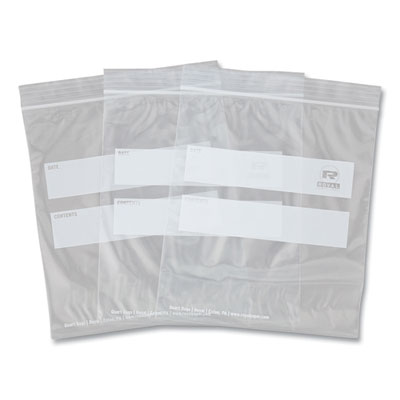 Bag Tek 2 gal Clear Plastic Zip Bag - Double Zipper, Write-On Label