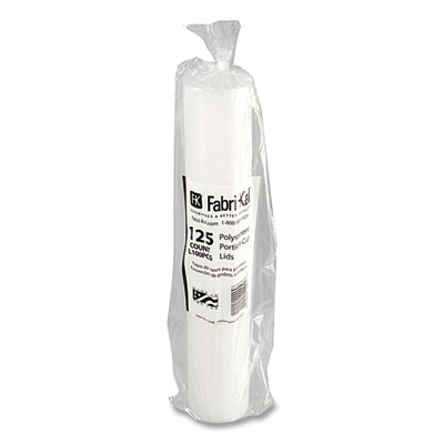 Portion Cup Lids, Fits 1 oz Squat Portion Cups, Plastic, Clear, 125/Sleeve, 20 Sleeves/Carton