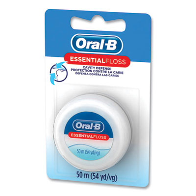 Essential Floss, 55 yd, Unscented, White, 24/Carton