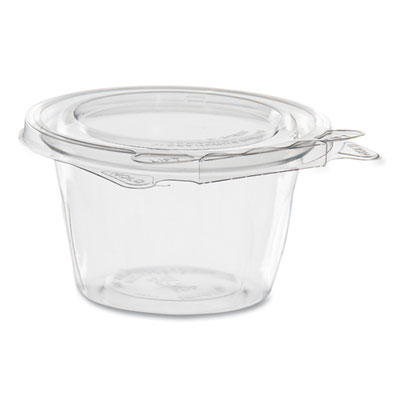 Dart SafeSeal Tamper-Resistant, Tamper Evident Bowls, Flat Lid, 8 oz, 4.6 x 8.84 x 2.49, Clear, Plastic, 272/Carton (DCCSC8F) DCCSC8F
