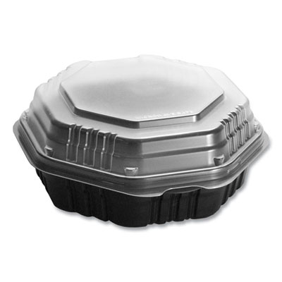 SOLO® OctaView Hinged-Lid Hot Food Containers