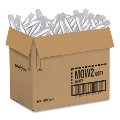 Regal Mediumweight Cutlery, Individually Wrapped, Knife, Plastic, White, 1,000/Carton