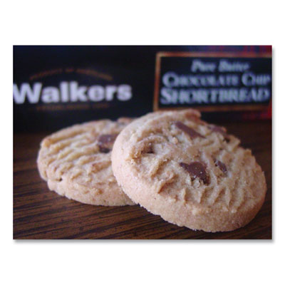 Shortbread Cookies, Chocolate Chip, 1.4 oz Pack, 2/Pack, 20 Packs/Box