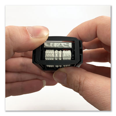 Printy Economy Micro 5-in-1 Date Stamp with Text Plates, Self-Inking, 1