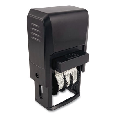 Printy Economy Micro 5-in-1 Date Stamp with Text Plates, Self-Inking, 1