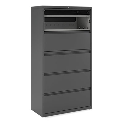 Alera Lateral File, 5 Legal/Letter/A4/A5-Size File Drawers, Charcoal, 36" x 18.63" x 67.63" (ALEHLF3667CC) ALEHLF3667CC