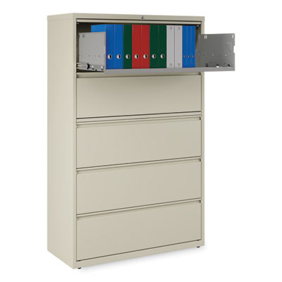 Lateral File, 5 Legal/Letter/A4/A5-Size File Drawers, Putty, 42