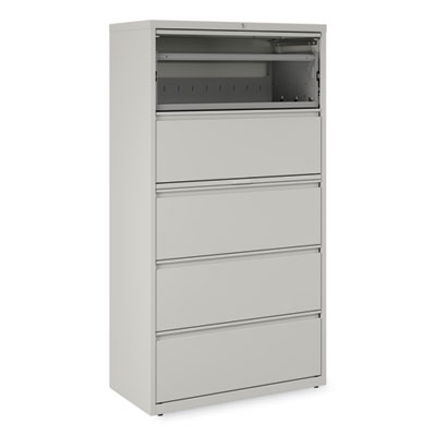Alera Lateral File, 5 Legal/Letter/A4/A5-Size File Drawers, Light Gray, 36" x 18.63" x 67.63" (ALEHLF3667LG) ALEHLF3667LG