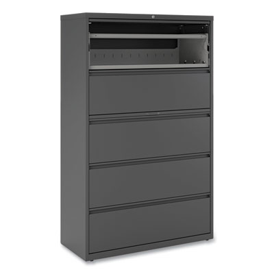Lateral File, 5 Legal/Letter/A4/A5-Size File Drawers, Charcoal, 42