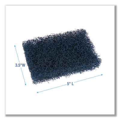 Extra Heavy-Duty Scouring Pad, 3.5 x 5, Dark Blue, 20/Carton