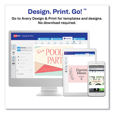 Avery Printable Tickets with Tear-Away Stubs, 97 Bright, 65 lb Cover Weight, 8.5 x 11, White, 10 Tickets/Sheet, 50 Sheets/Pack (AVE16795) AVE16795