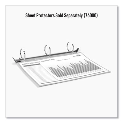 Magnetic Hanging Binder Rings, 3 Rings, 1.5