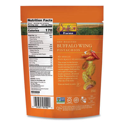 Buffalo Pistachios, Buffalo Wing, 2.5 oz Bag, 8/Carton