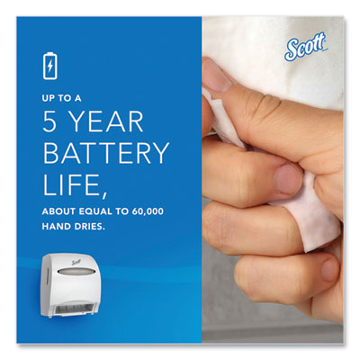 Essential Electronic Hard Roll Towel Dispenser, 12.7 x 9.57 x 15.76, White