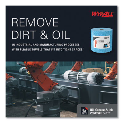 Oil, Grease and Ink Cloths, Jumbo Roll, 9.8 x 12.2, Blue, 717/Roll